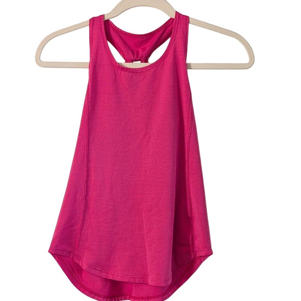 Champion Girls Athletic Tank Top Size L 10-12 Pink Racerback Sporty Practice